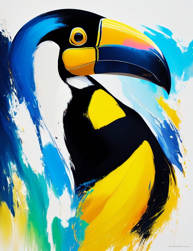 Quadro Decorativo - Tucano aquarelado