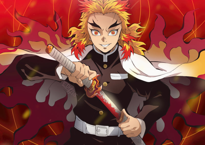 Quadro Decorativo - Rengoku Demon Slayer