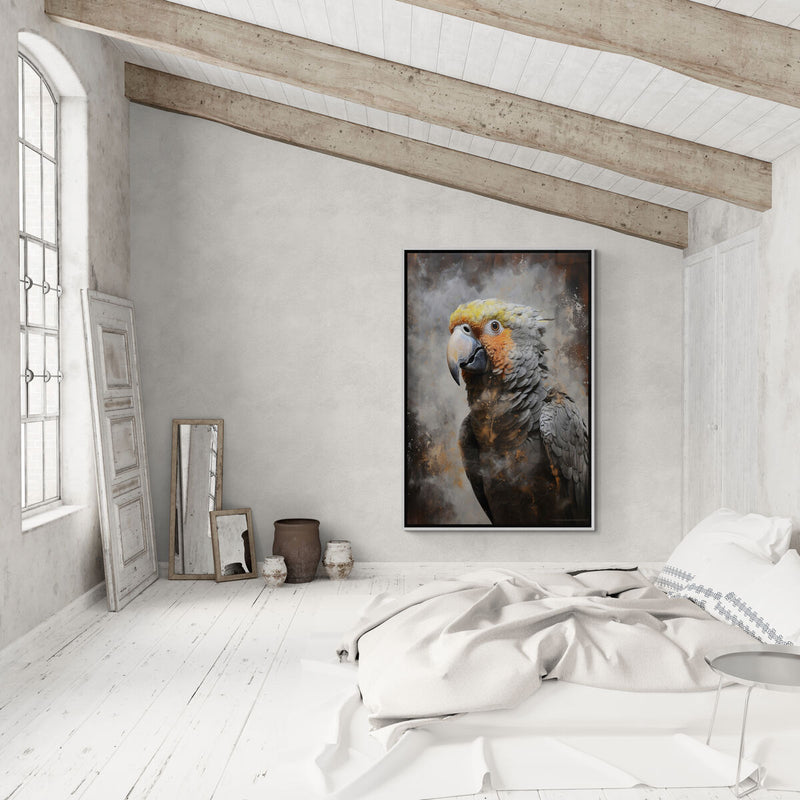 Quadro Decorativo - Papagaio Cinza