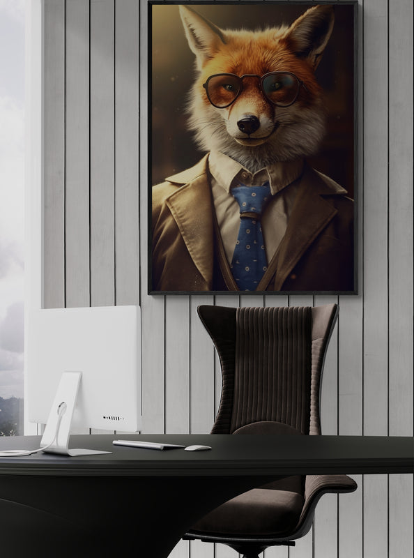 Quadro Decorativo - Raposa de terno