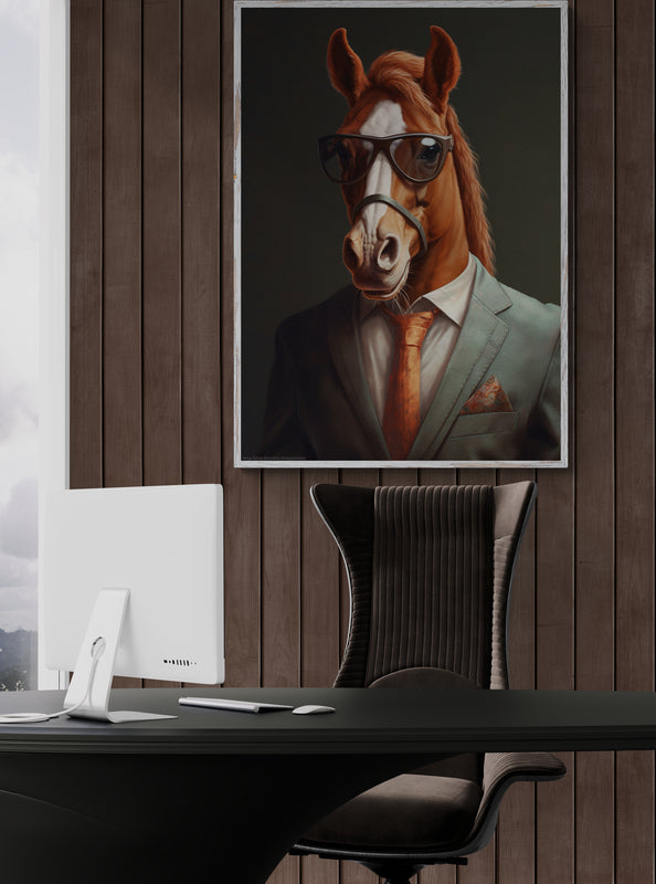 Quadro Decorativo - Cavalo de terno